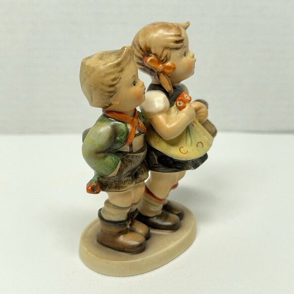 MJ Hummel Figurine To Market Boy Girl Basket Flowers Western Germany 1960 - 1972 - Picture 2 of 15